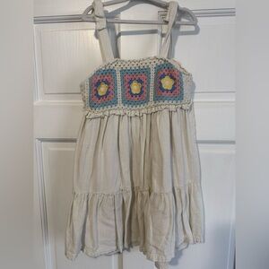 Haute Hippie Crochet Floral Dress